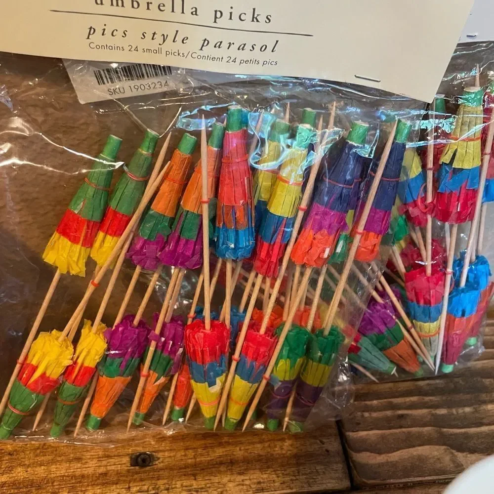 PARTY Crate & Barrel Floating Candles Pier One Umbrella Drink Sticks Napkins
